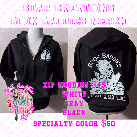 Zip Hoodies - Book Baddies Merch