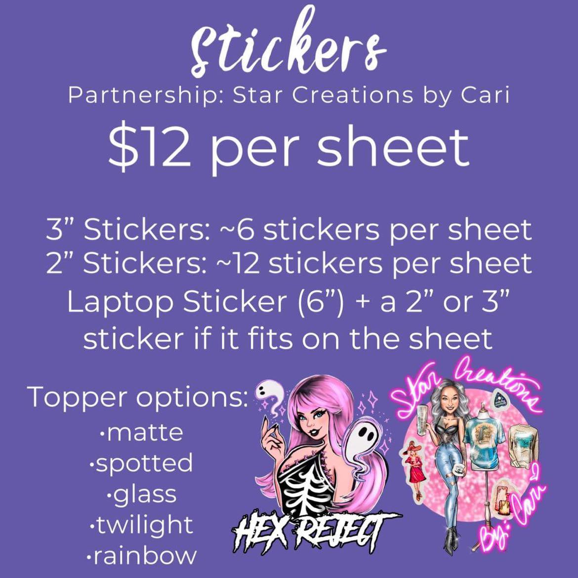 Call Me American Traditional Tattoo Sticker Sheet