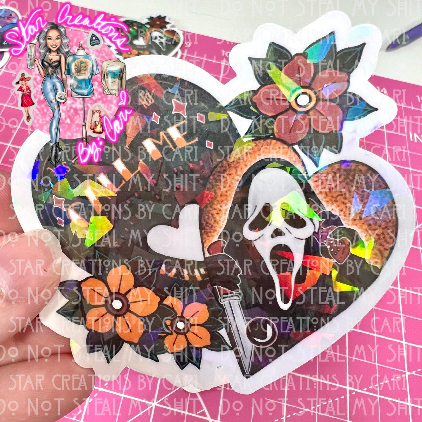 Call Me American Traditional Tattoo Sticker Sheet